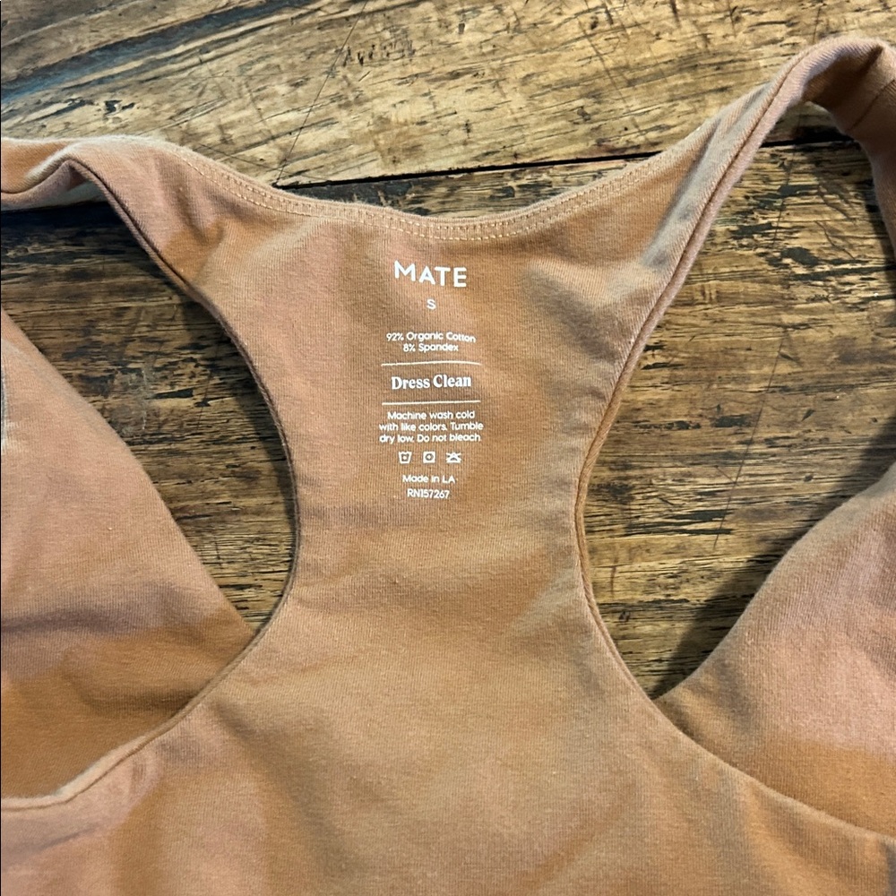 MATE the Label Tan Sports Bra and Short set